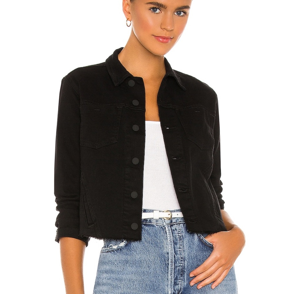 L’Agence Women's Black Denim Jacket - Picture 4 of 4